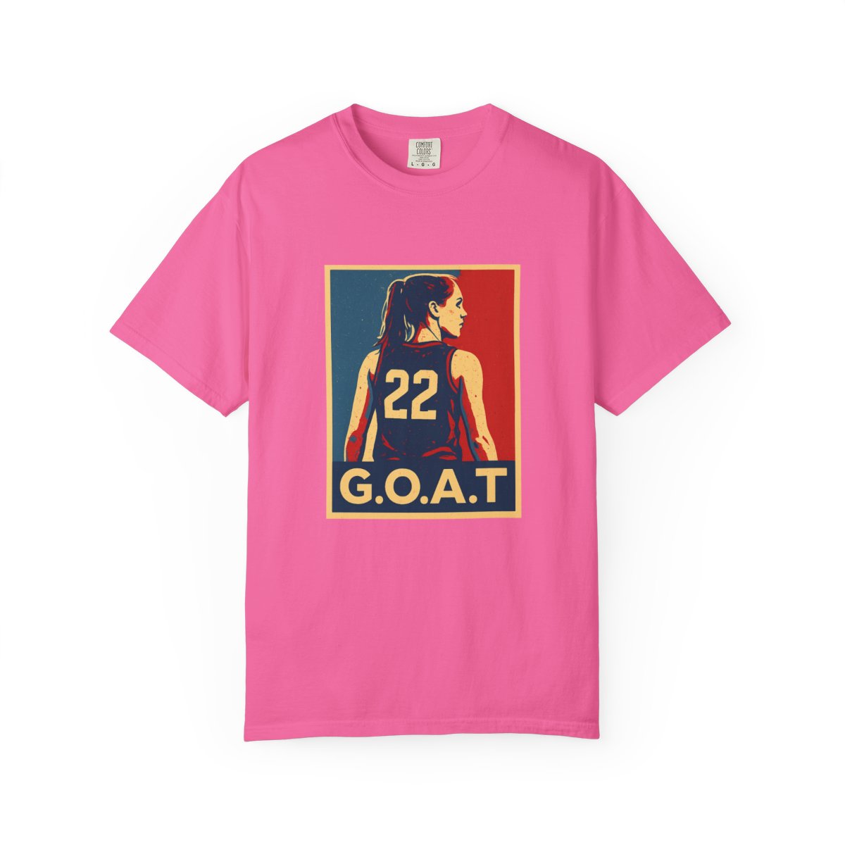 Caitlin Clark GOAT Basketball Tribute T-Shirt - alternate angle 3, merchandise