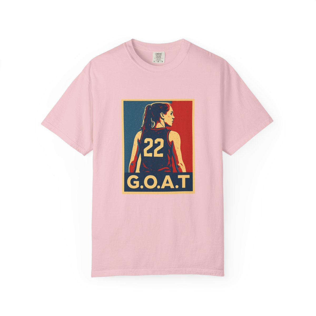 Caitlin Clark GOAT Basketball Tribute T-Shirt - alternate angle 2, merchandise