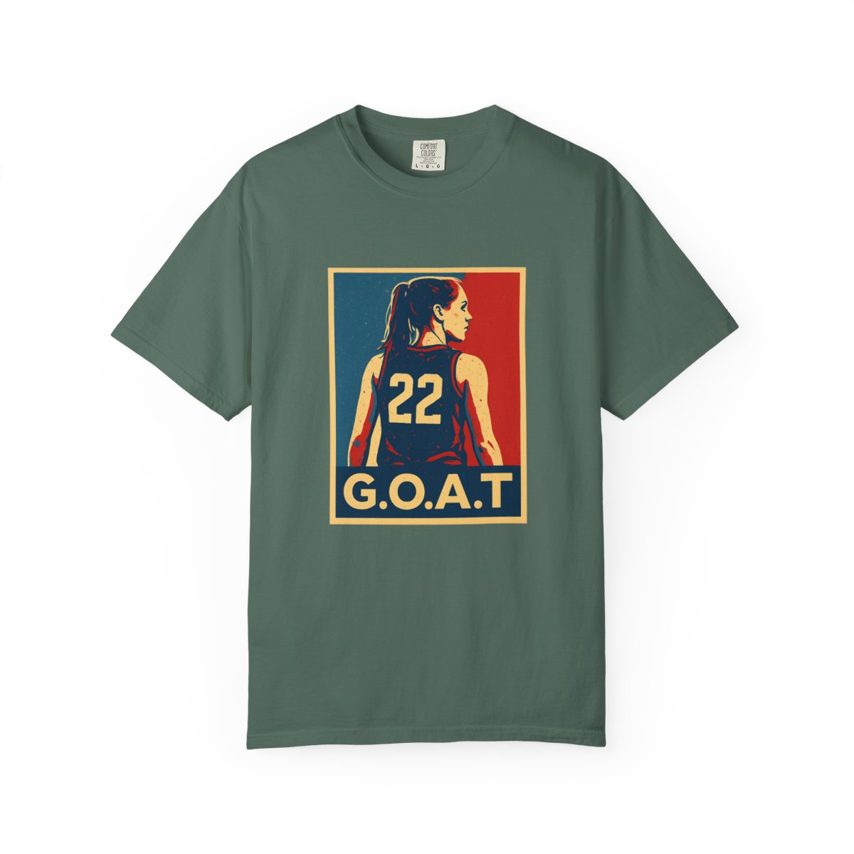 Caitlin Clark GOAT Basketball Tribute T-Shirt - alternate angle 4, merchandise