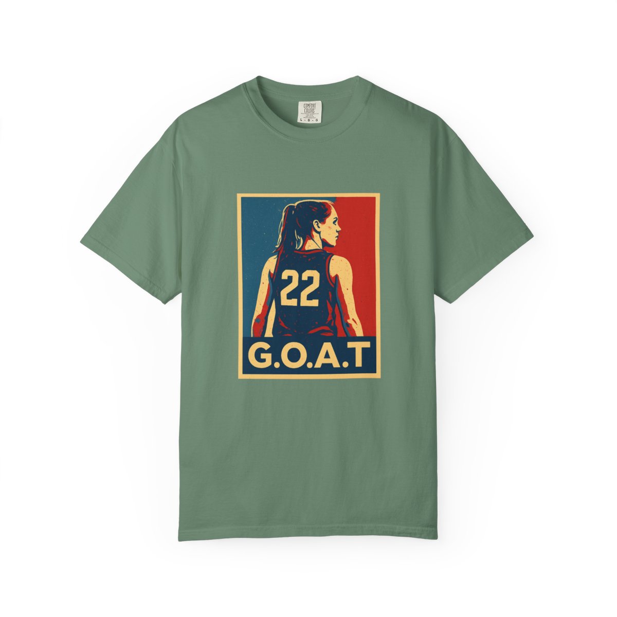 Caitlin Clark GOAT Basketball Tribute T-Shirt - alternate angle 5, merchandise