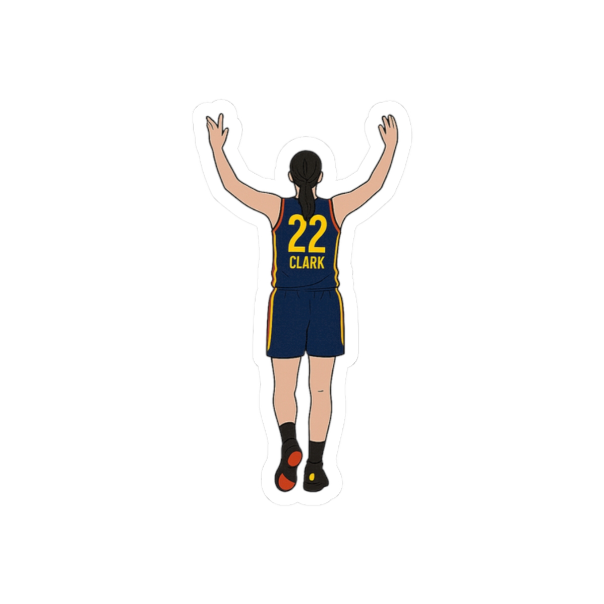 Caitlin Clark Embrace The Crowd Sticker | Playful Indiana Fever Vinyl Decal - alternate angle 3, merchandise