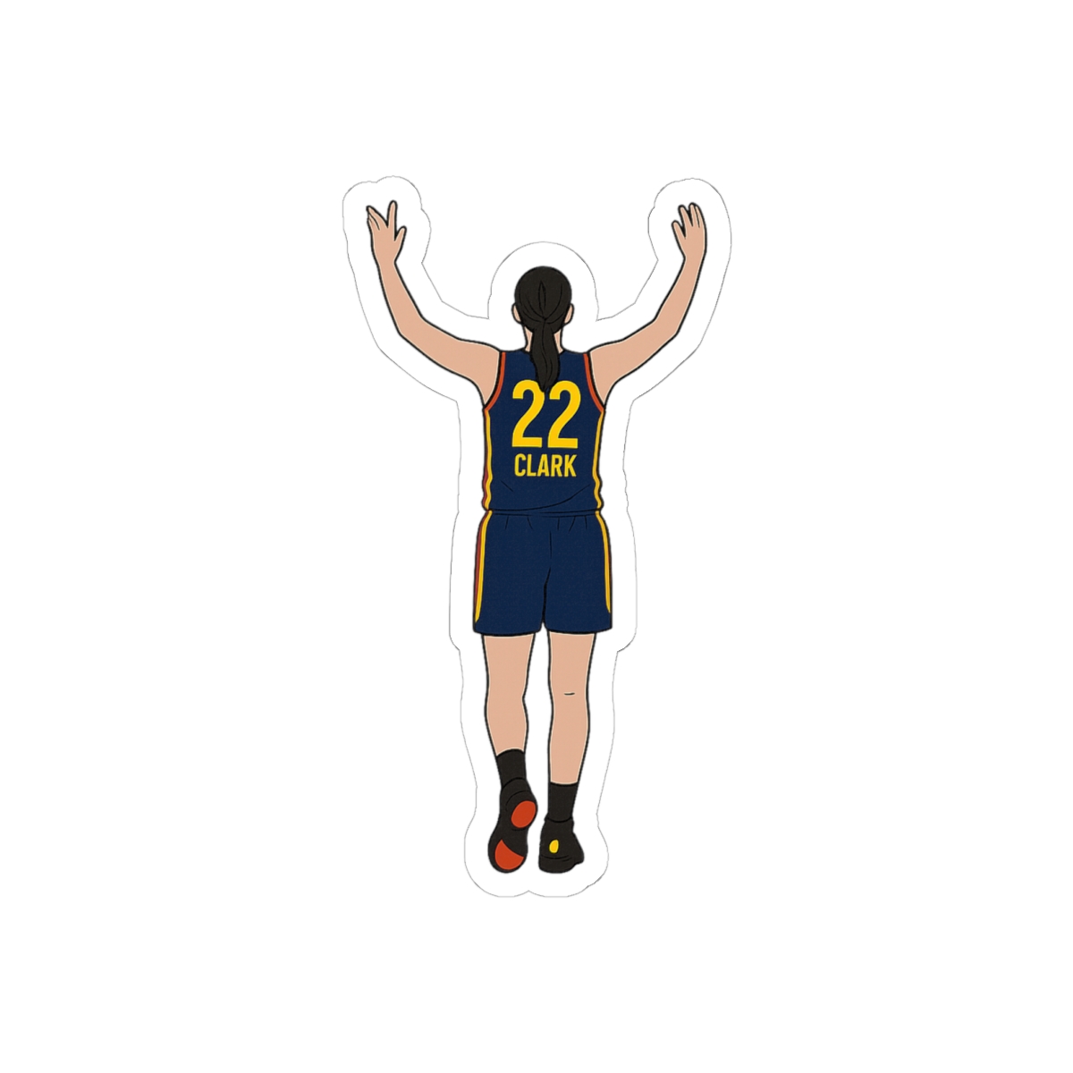 Caitlin Clark Embrace The Crowd Sticker | Playful Indiana Fever Vinyl Decal