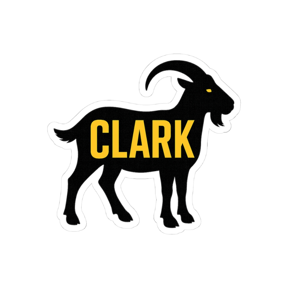 Caitlin Clark College GOAT Sticker | Bold Vinyl Decal - alternate angle 1, merchandise