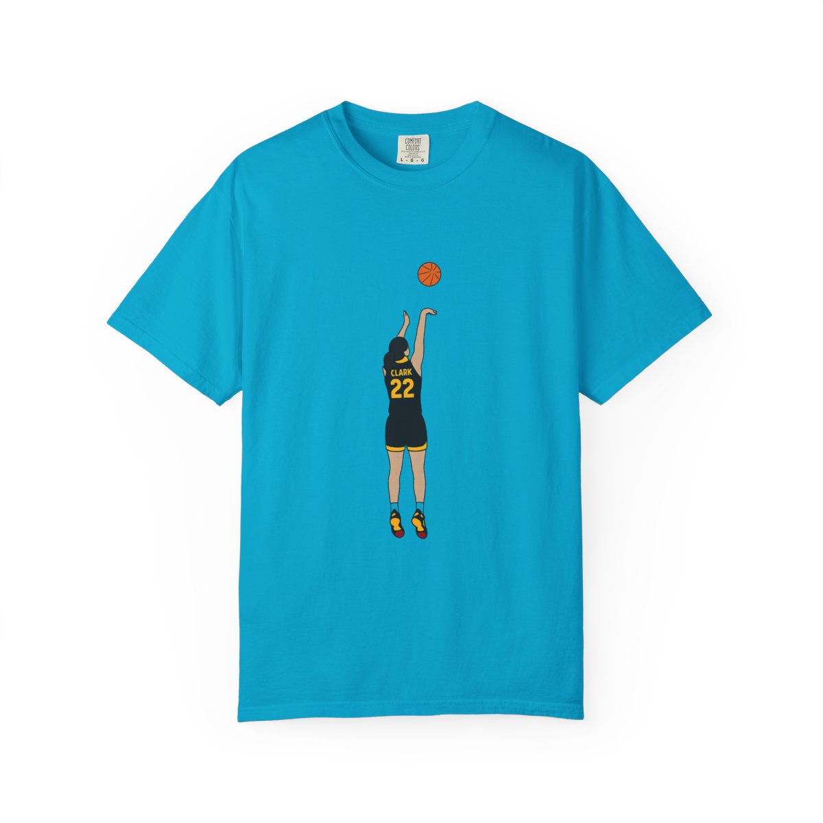Caitlin Clark 3-Pointer Basketball T-Shirt - alternate angle 5, merchandise