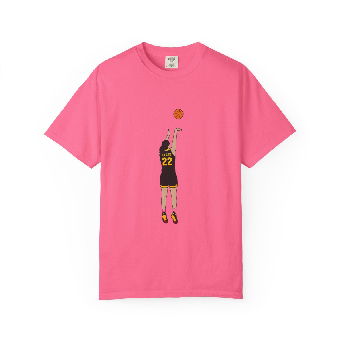 Caitlin Clark 3-Pointer Basketball T-Shirt - alternate angle 4, merchandise