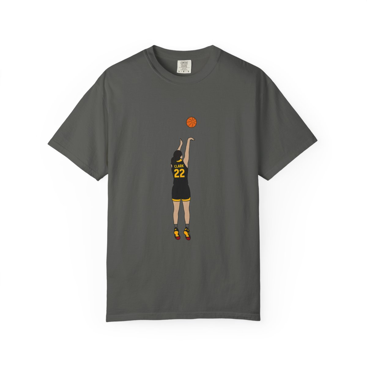 Caitlin Clark 3-Pointer Basketball T-Shirt - alternate angle 2, merchandise