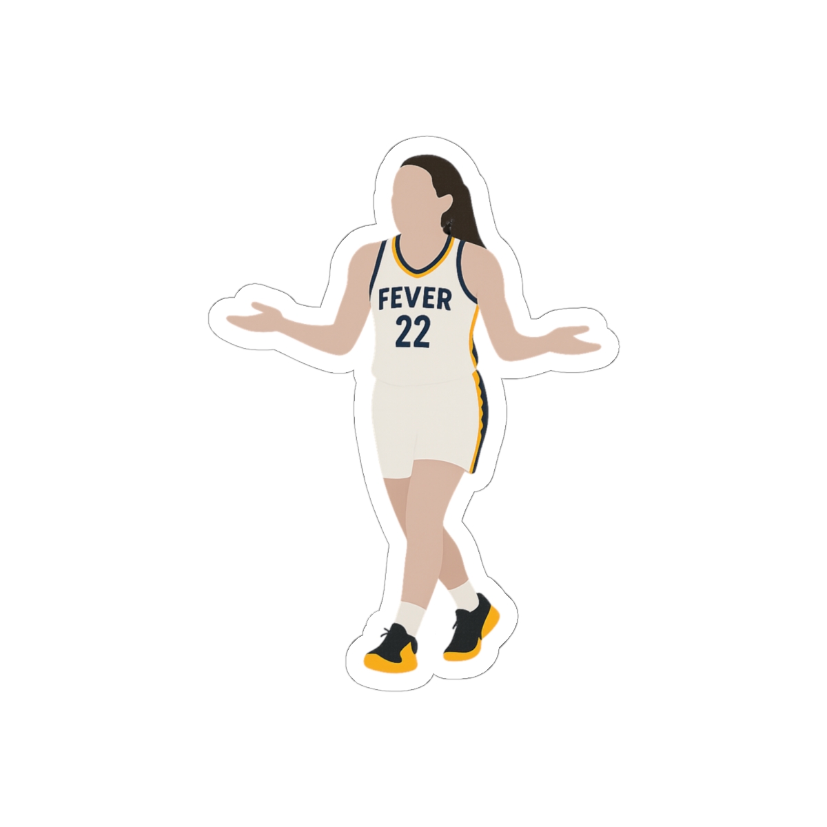 Caitlin Clark WNBA Fever Bold Fan Sticker Decal