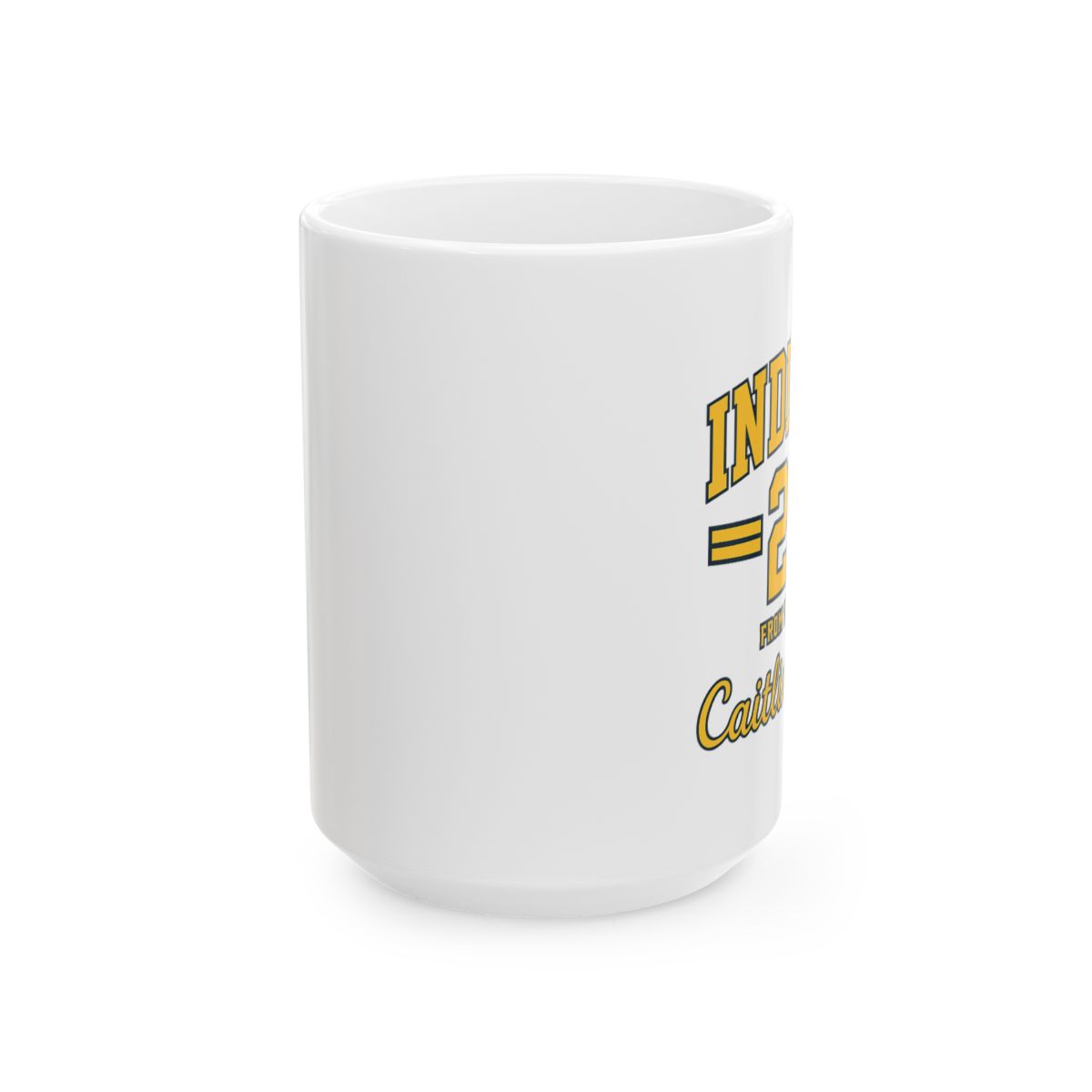 Caitlin Clark Indiana Basketball Mug | Number 22 From The Logo Coffee Cup | Navy Fan Gift 11oz & 15oz - alternate angle 2, merchandise