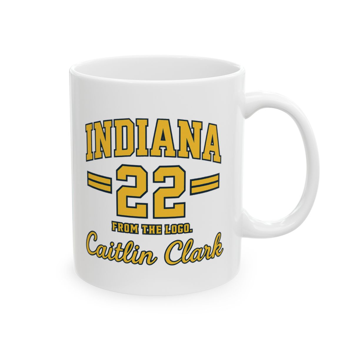 Caitlin Clark Indiana Basketball Mug | Number 22 From The Logo Coffee Cup | Navy Fan Gift 11oz & 15oz