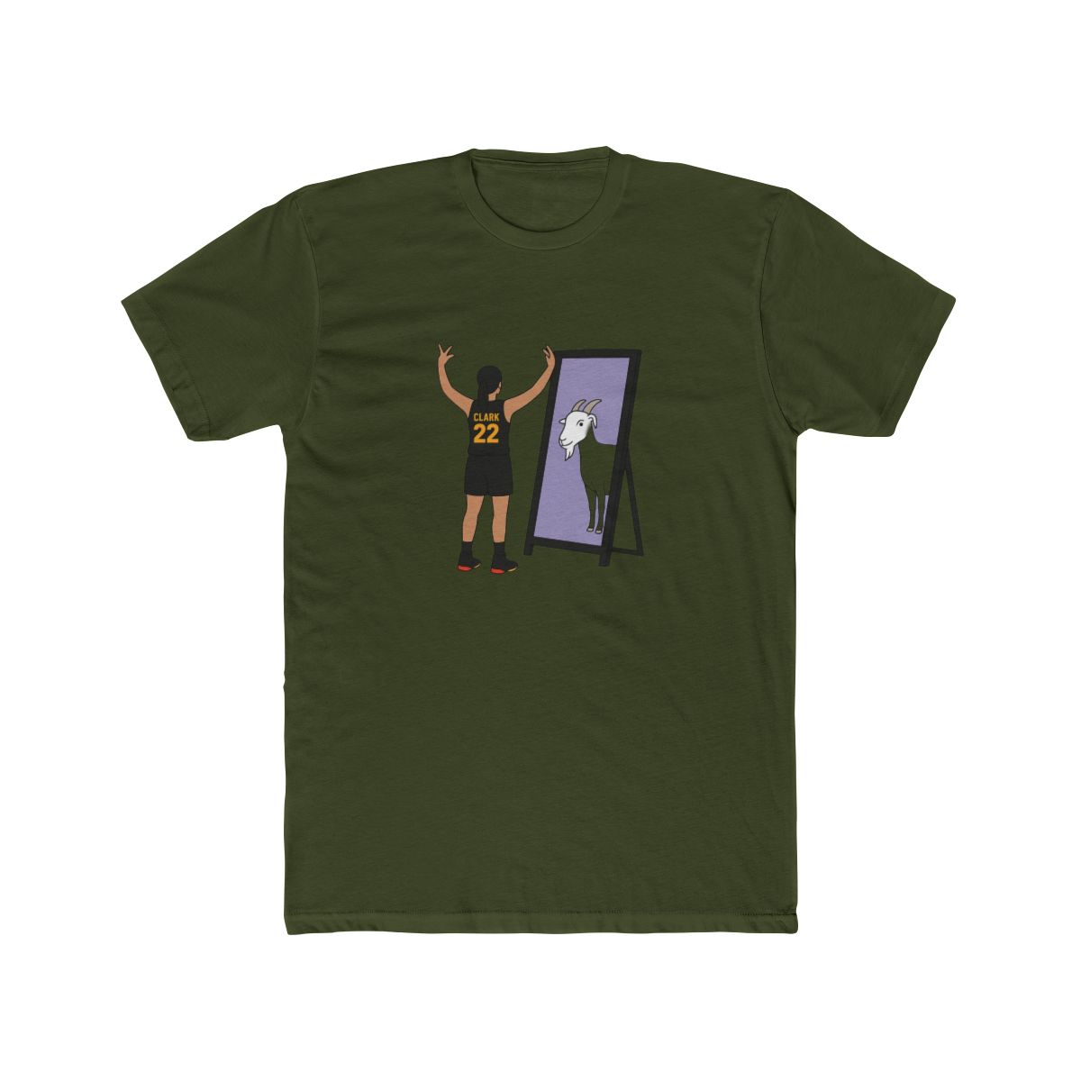 Iconic Caitlin Clark GOAT Basketball T Shirt - alternate angle 3, merchandise