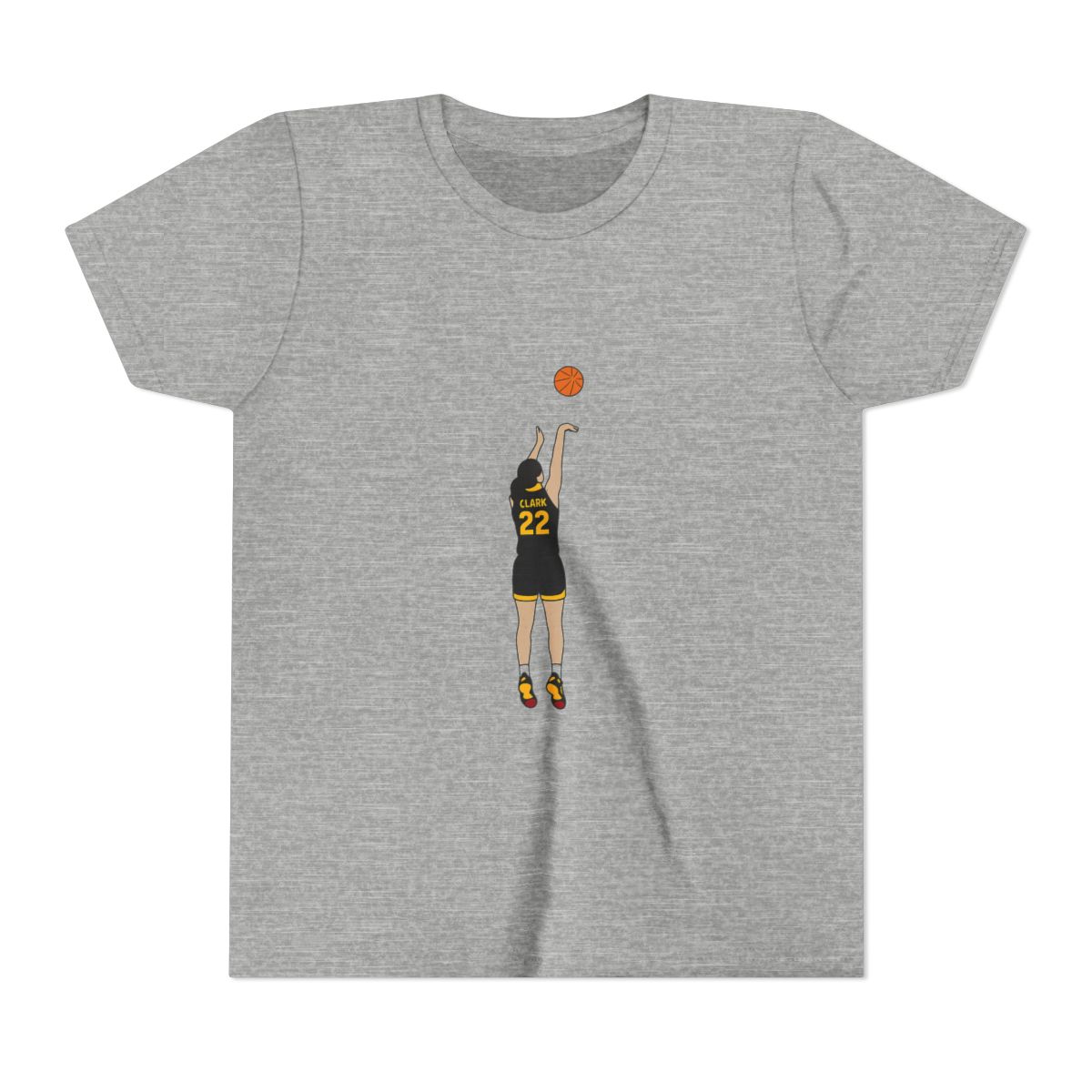 Caitlin Clark 3-Pointer Basketball Kids T-Shirt - alternate angle 4, merchandise