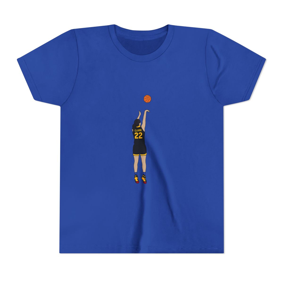 Caitlin Clark 3-Pointer Basketball Kids T-Shirt - alternate angle 5, merchandise