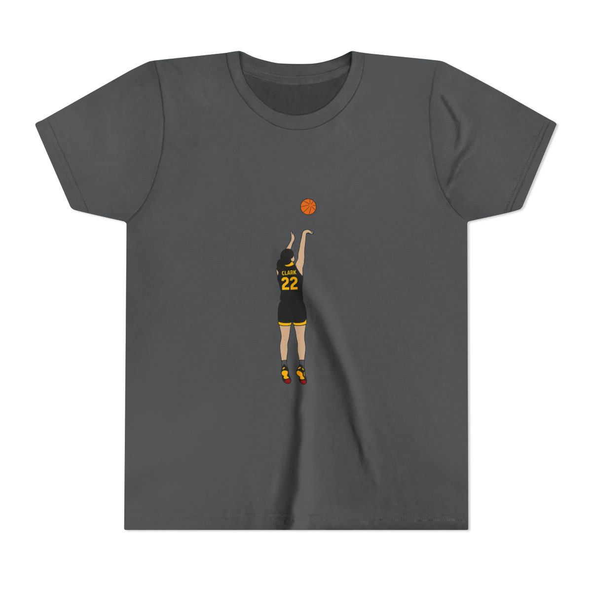 Caitlin Clark 3-Pointer Basketball Kids T-Shirt - alternate angle 5, merchandise