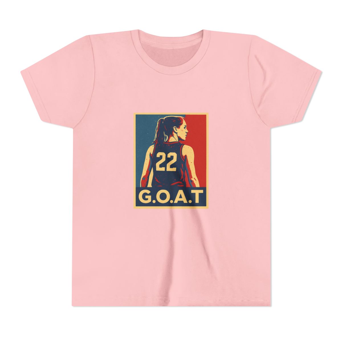 Caitlin Clark GOAT Basketball Tribute Kids T-Shirt - alternate angle 5, merchandise