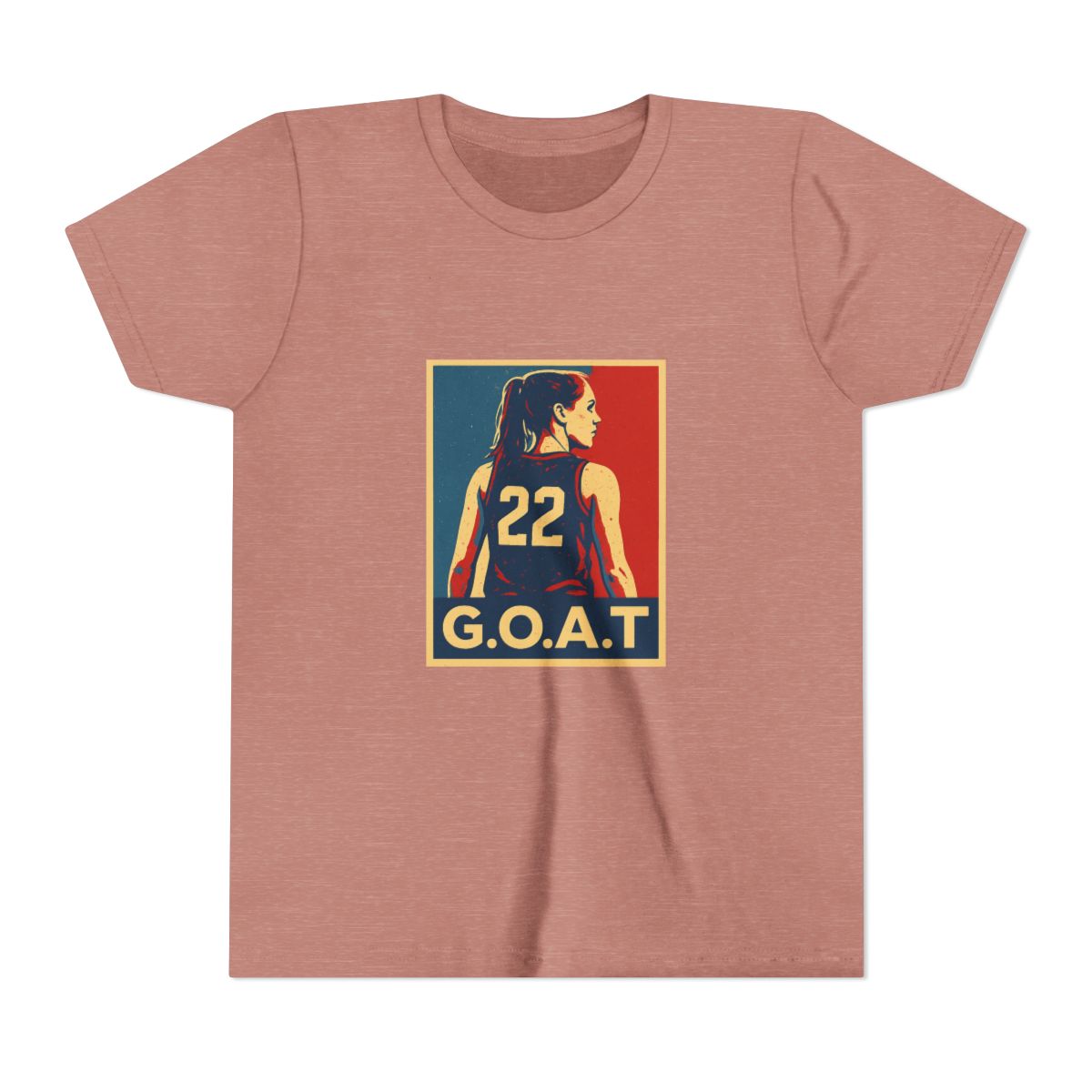 Caitlin Clark GOAT Basketball Tribute Kids T-Shirt - alternate angle 2, merchandise