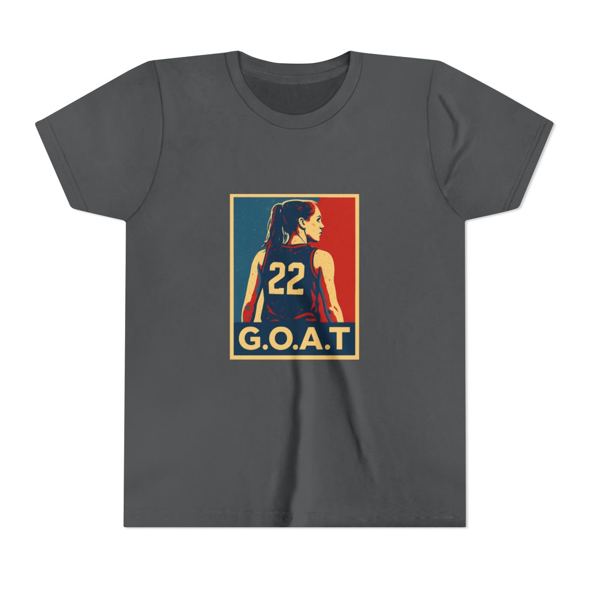Caitlin Clark GOAT Basketball Tribute Kids T-Shirt - alternate angle 4, merchandise