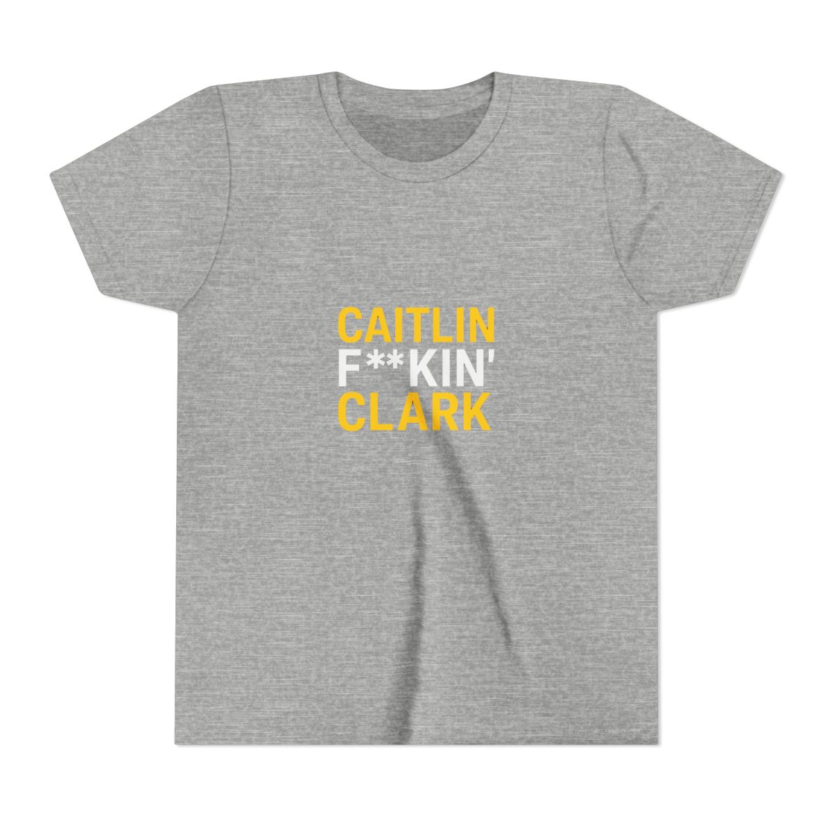 Caitlin FKIN Clark Bold Basketball Fan Kids T Shirt - alternate angle 3, merchandise