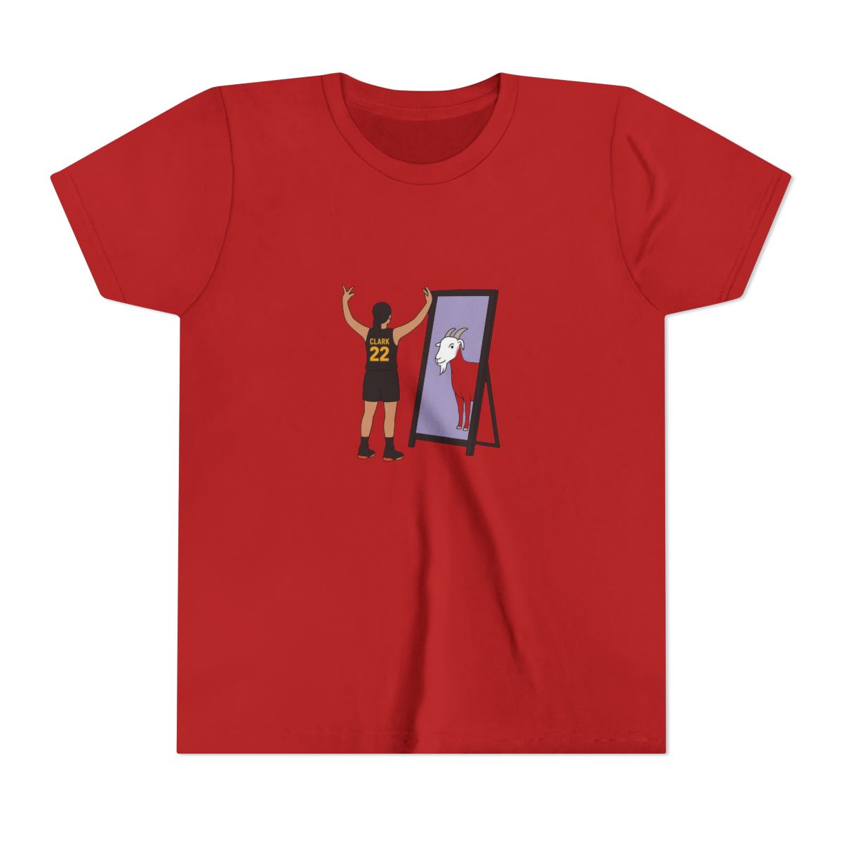 Iconic Caitlin Clark GOAT Basketball Kids T Shirt - alternate angle 5, merchandise