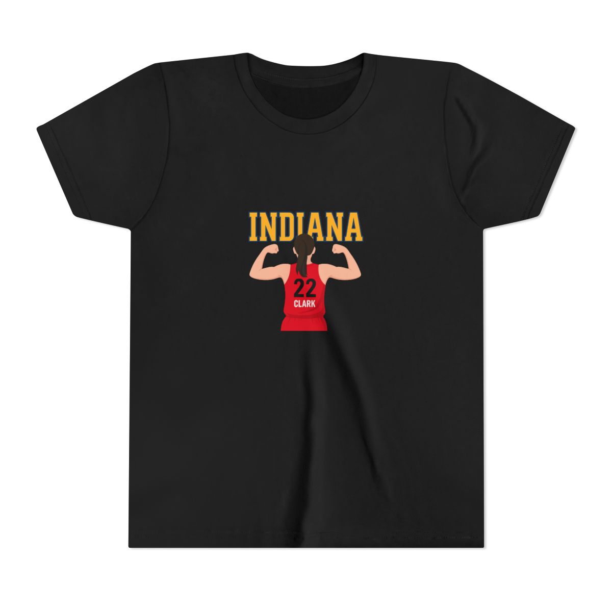 Indiana Caitlin Clark Basketball Cartoon Kids T-Shirt - alternate angle 3, merchandise